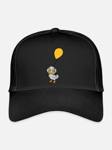 Ballon petit canard mignon - Casquette trucker  - noir/noir - Devant