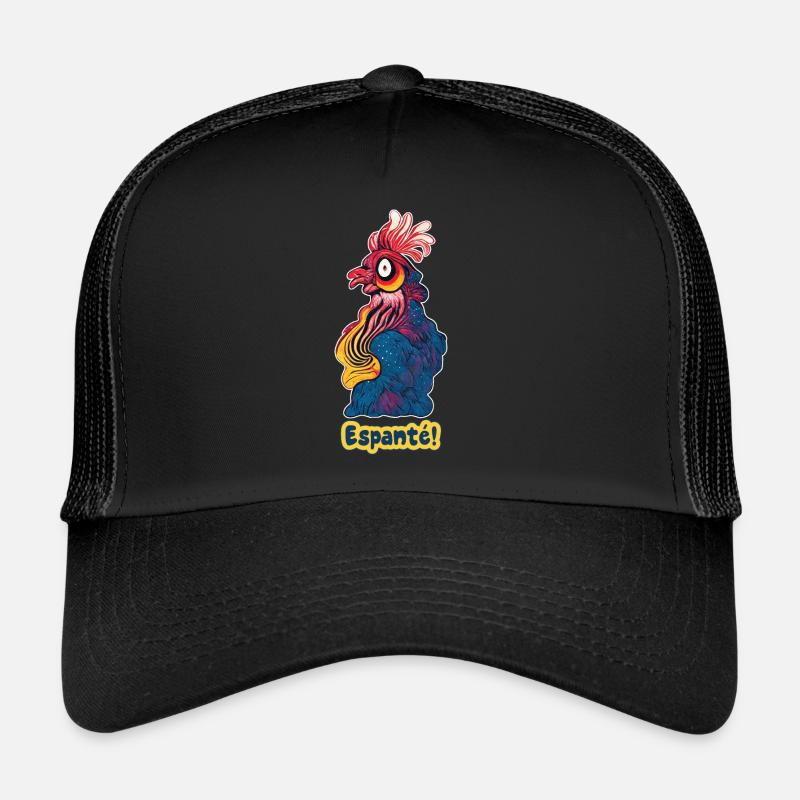 Hahn im Abstand - Trucker Cap - Schwarz/Schwarz