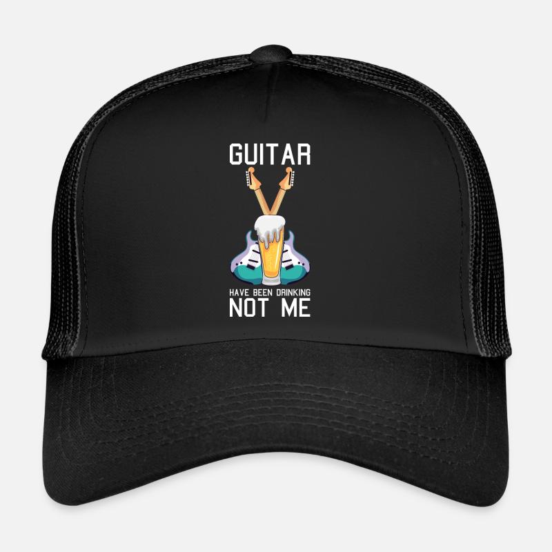Lustiges E-Gitarren Spruch Motiv und Gitarrist Trucker Cap