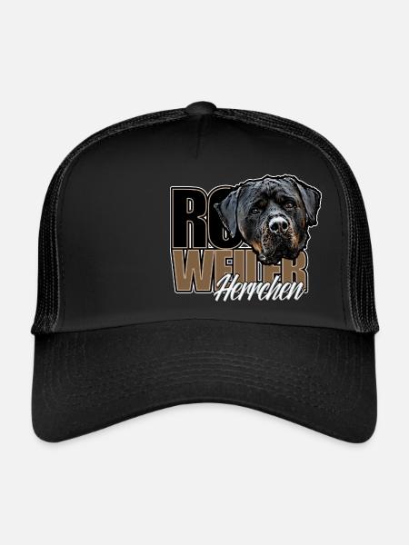 Rottie Herrchen - Trucker Cap - Schwarz/Schwarz