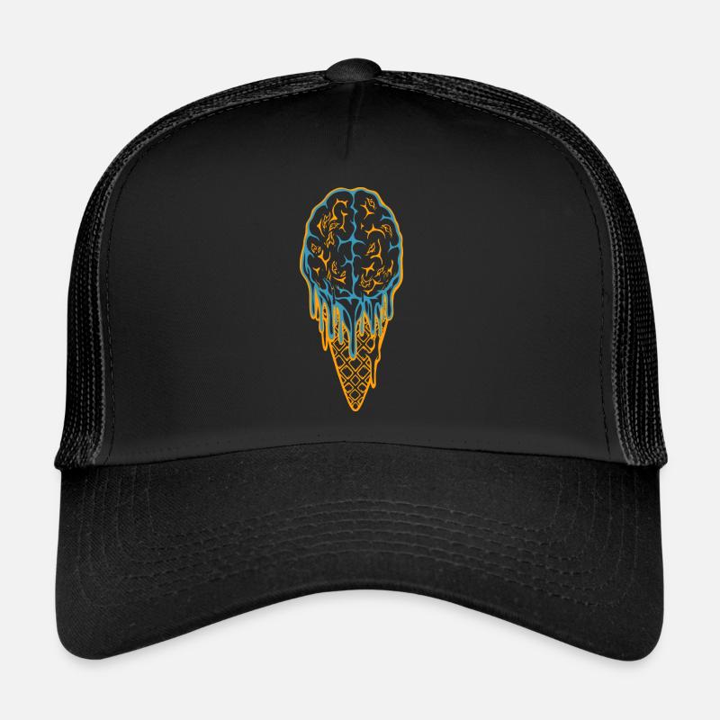 Scary Ice Cream Cone Zombie Brain Trucker Cap
