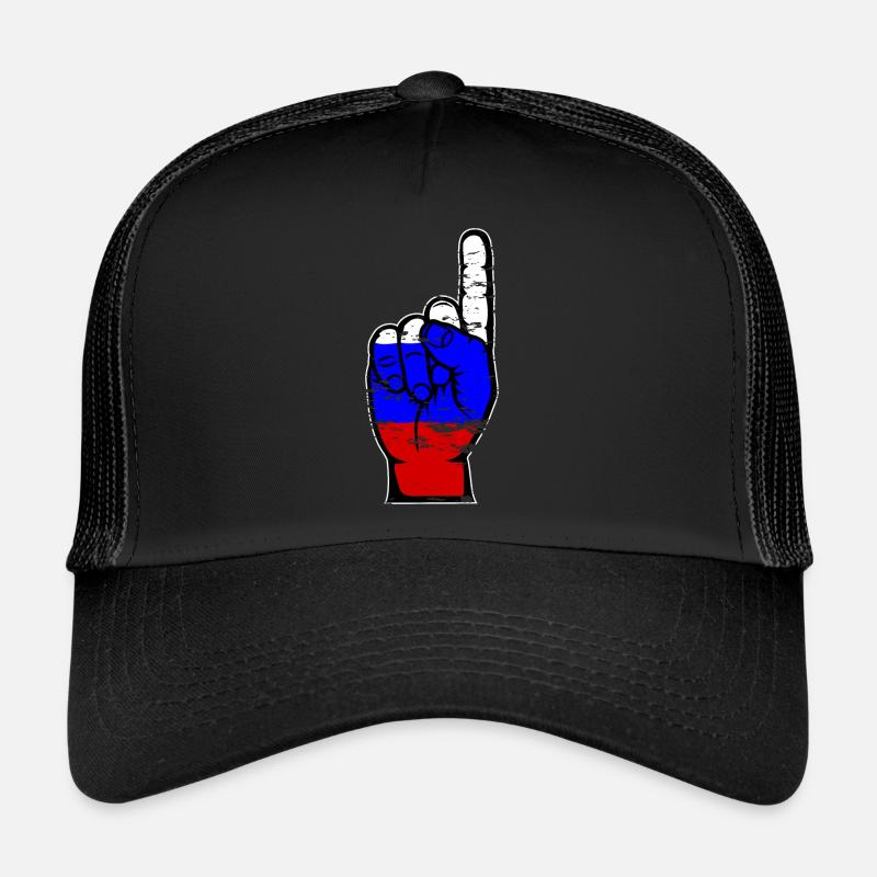 Drapeau russe numéro 1 utilisé Casquette trucker 