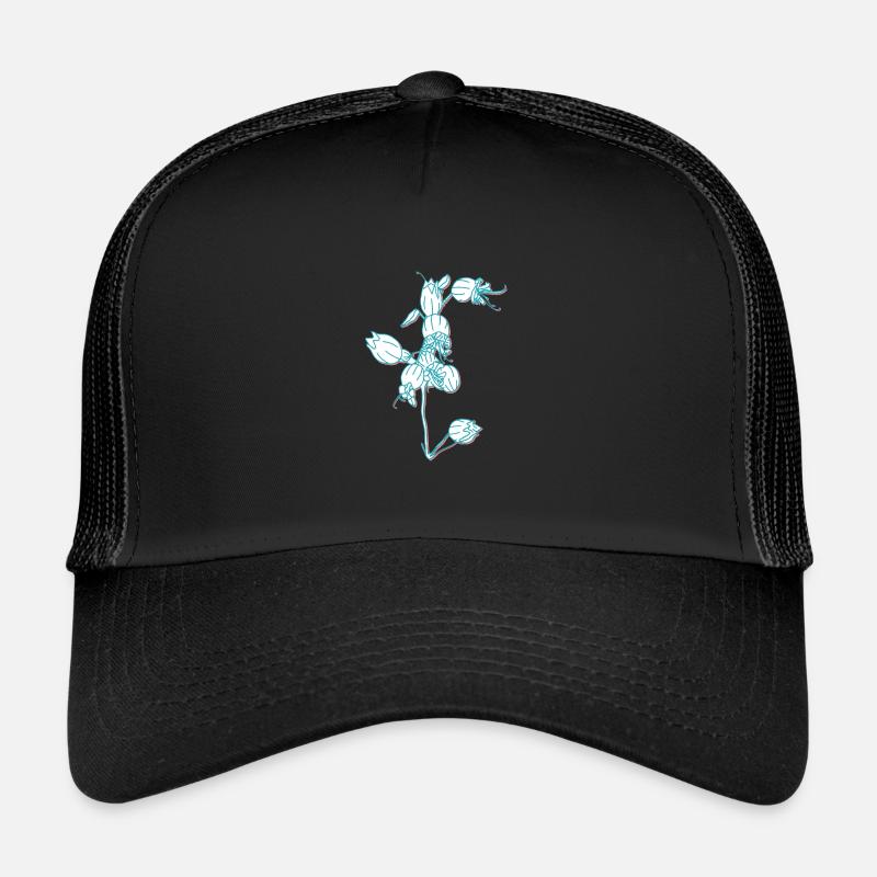 Bergblume - Trucker Cap - Schwarz/Schwarz