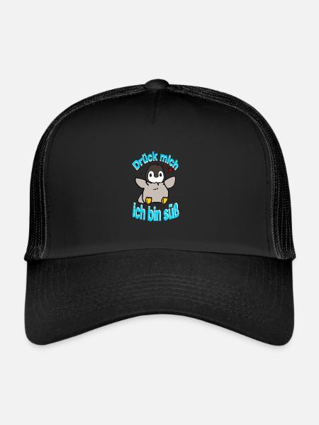 Penguin Push Me - Trucker Cap - black/black - Front