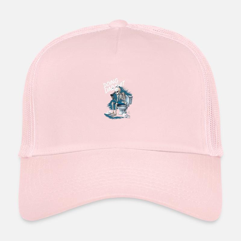 Doing Dad Shit Funny Skeleton Fathers Day Trucker Cap