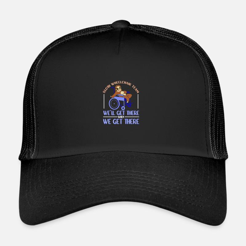 Rollstuhl Rollstuhlfahrer - Trucker Cap - Schwarz/Schwarz