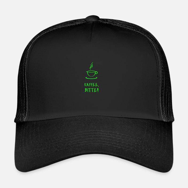 Kaffee Liebhaber Kaffee Süchtig - Trucker Cap - Schwarz/Schwarz