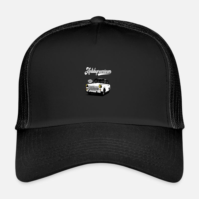  Trabi 601 DDR Kult - Trucker Cap - Schwarz/Schwarz