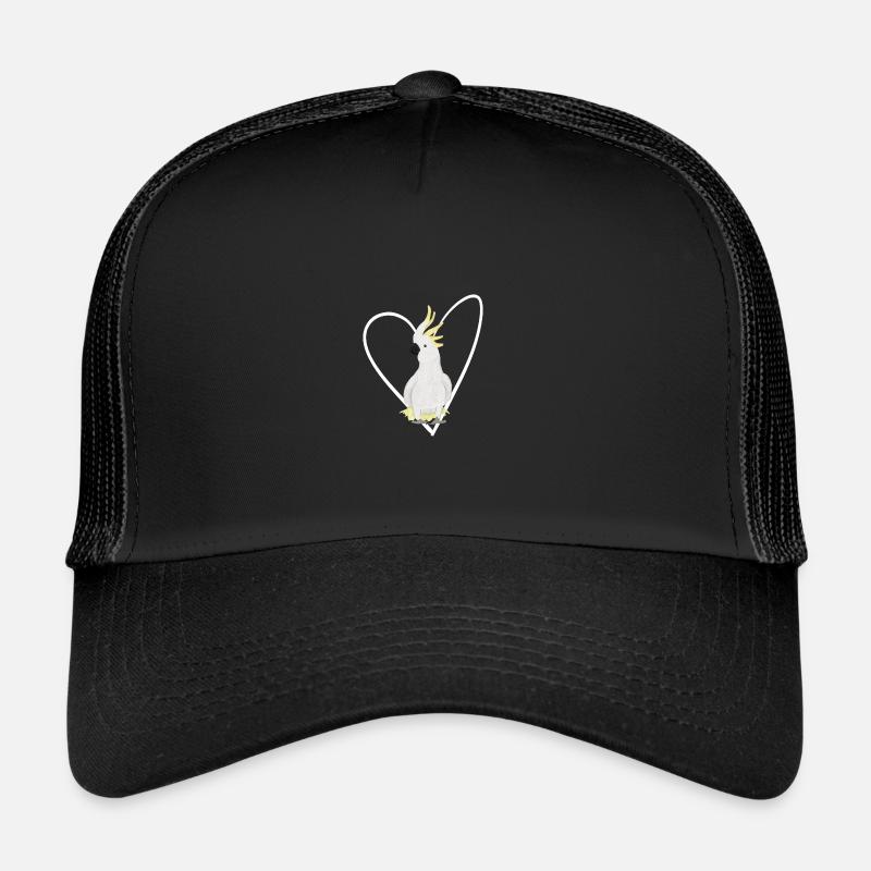 Kakadu Herz Vogel Vogelbeobachter Singvogel Trucker Cap