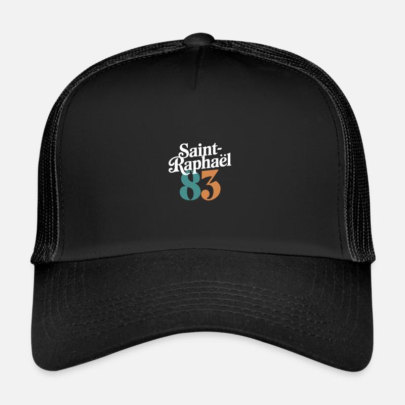 Saint-Raphaël 83 - Casquette trucker  - noir/noir