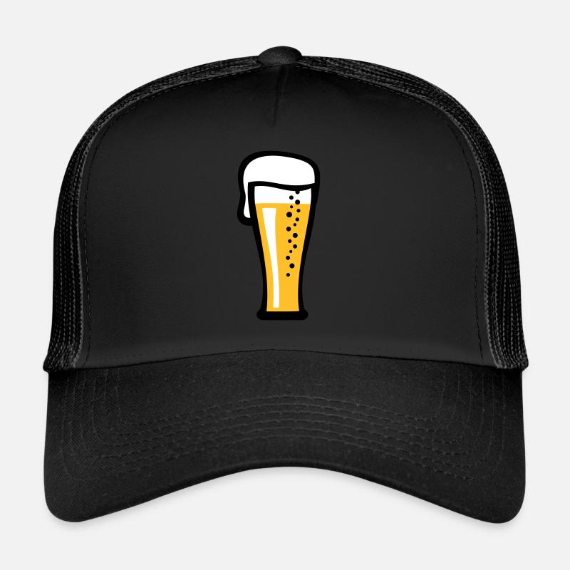 Bierglas mit kühlem Bier Geschenk Trucker Cap