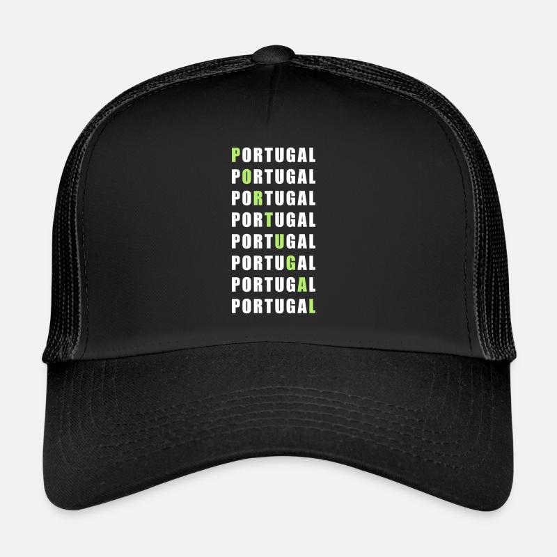 Portugal - Trucker Cap - Schwarz/Schwarz