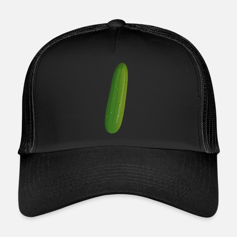 Gurke Gemüse - Trucker Cap - Schwarz/Schwarz