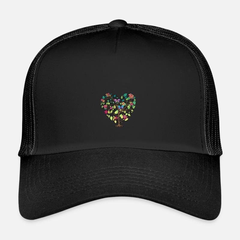 Heart Tree - Trucker Cap - black/black