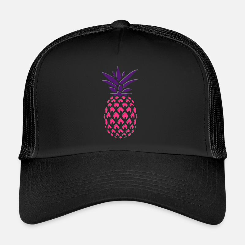 ANANAS STYLIZED - Trucker Cap - Schwarz/Schwarz