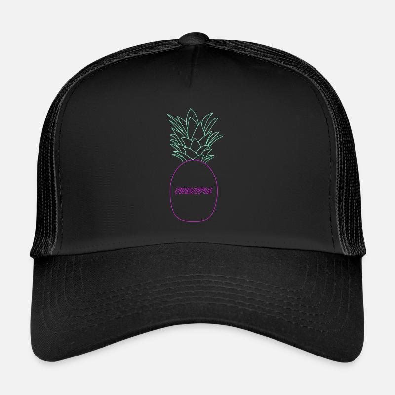 Ananas Neon Retro 80s Geschenk Trucker Cap