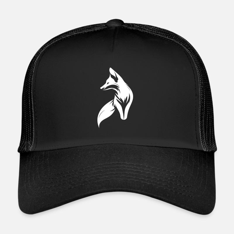 Mignon mignon Fox Portrait Style de tatouage Casquette trucker 