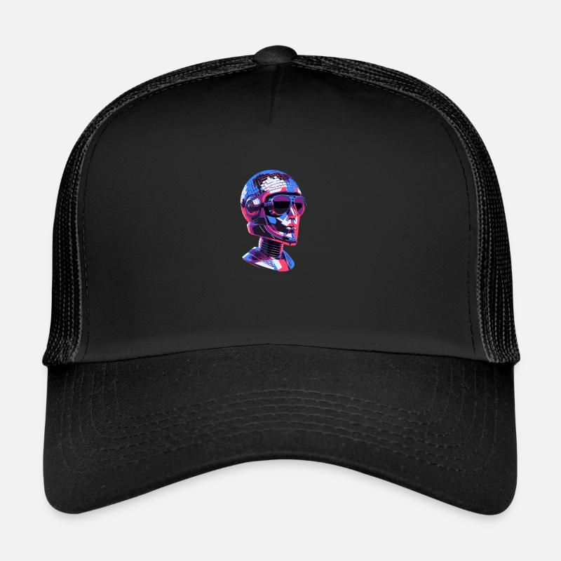 Robot,Disco Ball,Disco Ball Head Trucker Cap