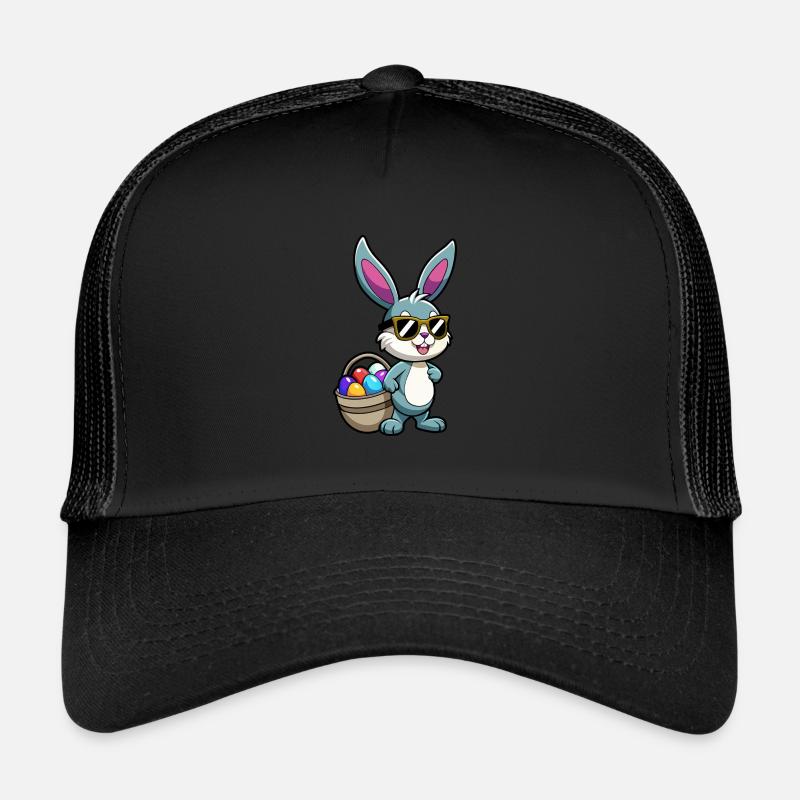 Joyeuses Pâques - Lapin de Pâques - Oeuf de Pâques - Cadeau Casquette trucker 