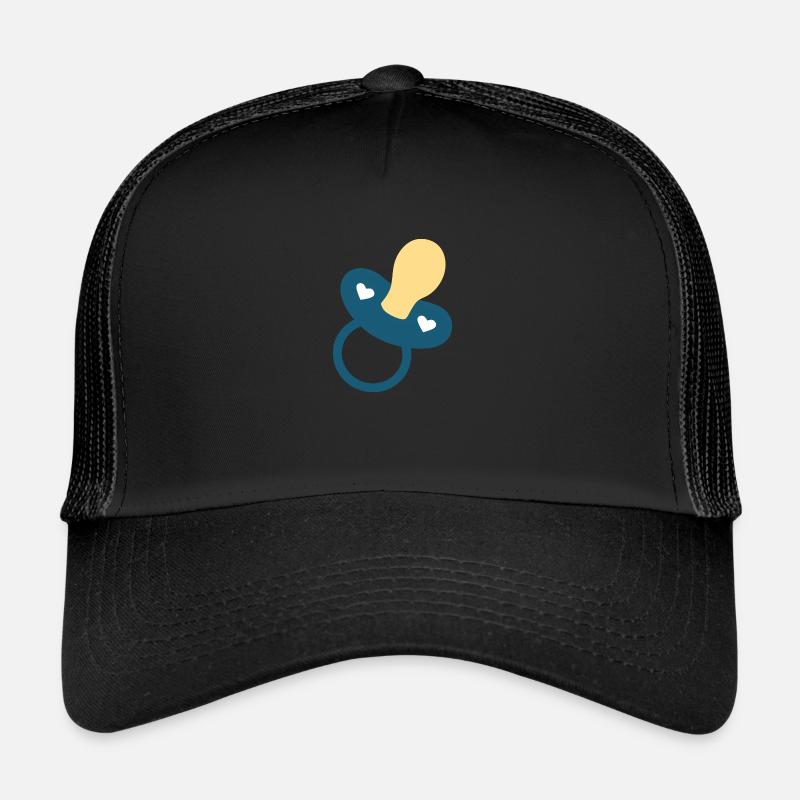 Baby Geburt 2026 Geschenk Geschenkidee - Trucker Cap - Schwarz/Schwarz