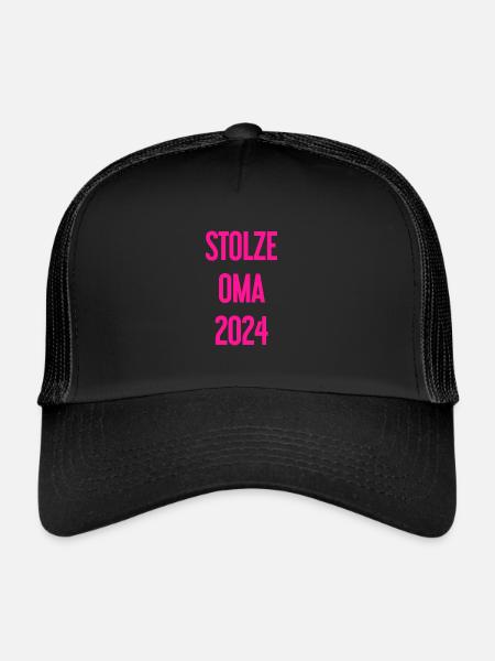 Proud Grandma 2024 – Perfect for New Grandmas - Trucker Cap - black/black - Front