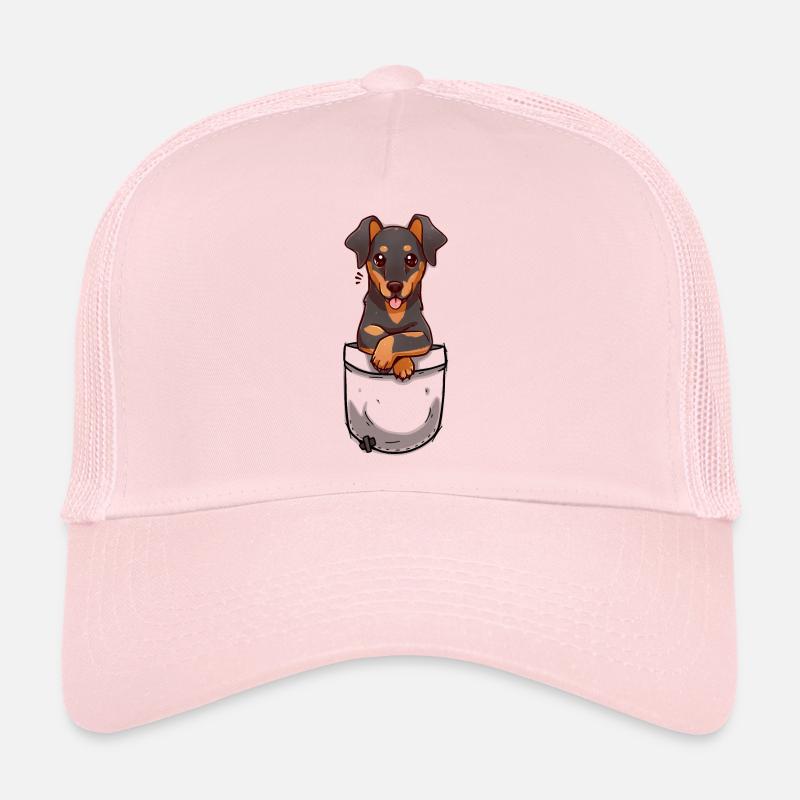 Poche mignon Chien Dobermann Casquette trucker 