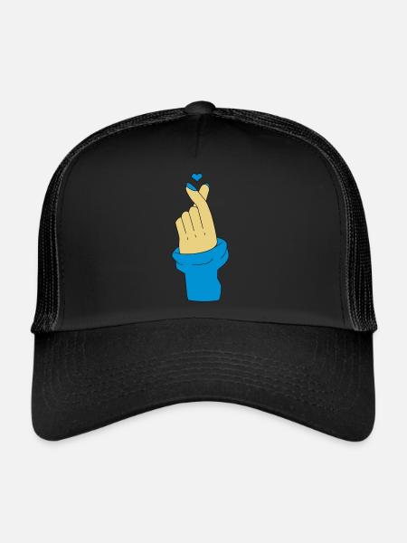 Love U Korean - Trucker Cap - black/black - Front