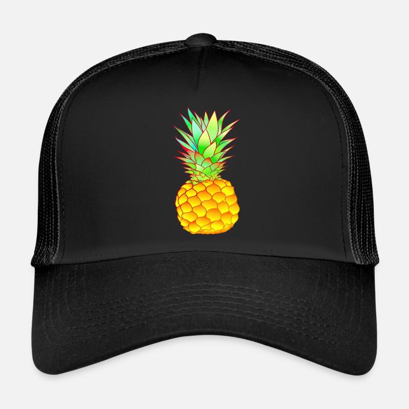 tropical pineapple colorful Trucker Cap