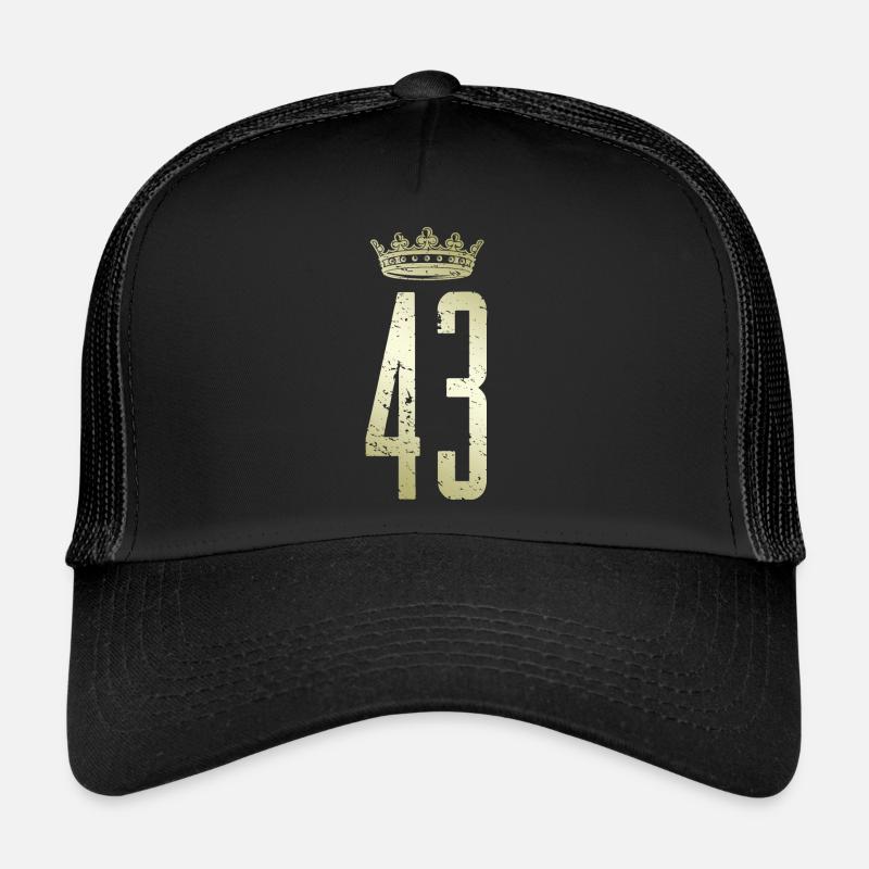 43 Nummer Krone - Trucker Cap - Schwarz/Schwarz