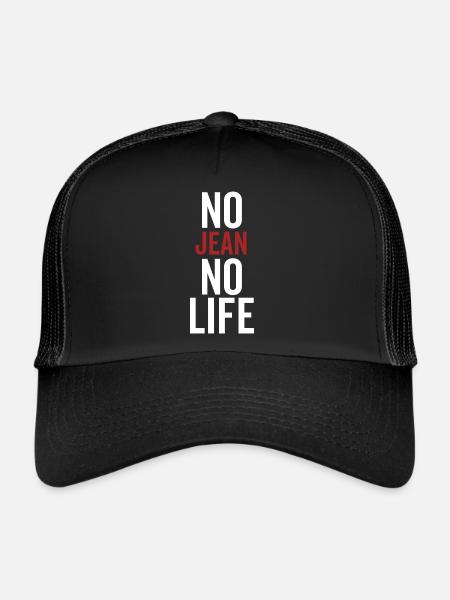 No Jean No Life - Trucker Cap - black/black - Front