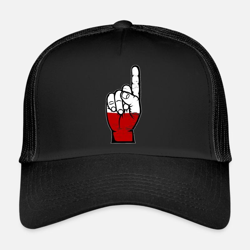 Drapeau polonais numéro 1 utilisé Casquette trucker 