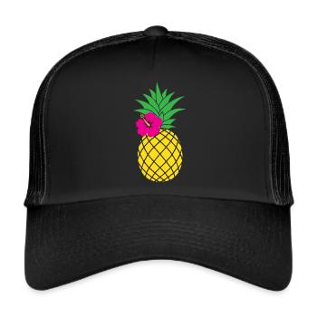 Pineapple Costume Hawaiian Fruit Carnival hawaiian - Trucker Cap - black/black - Front
