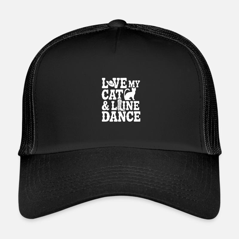 J’adore mon chat et la danse en ligne Casquette trucker 