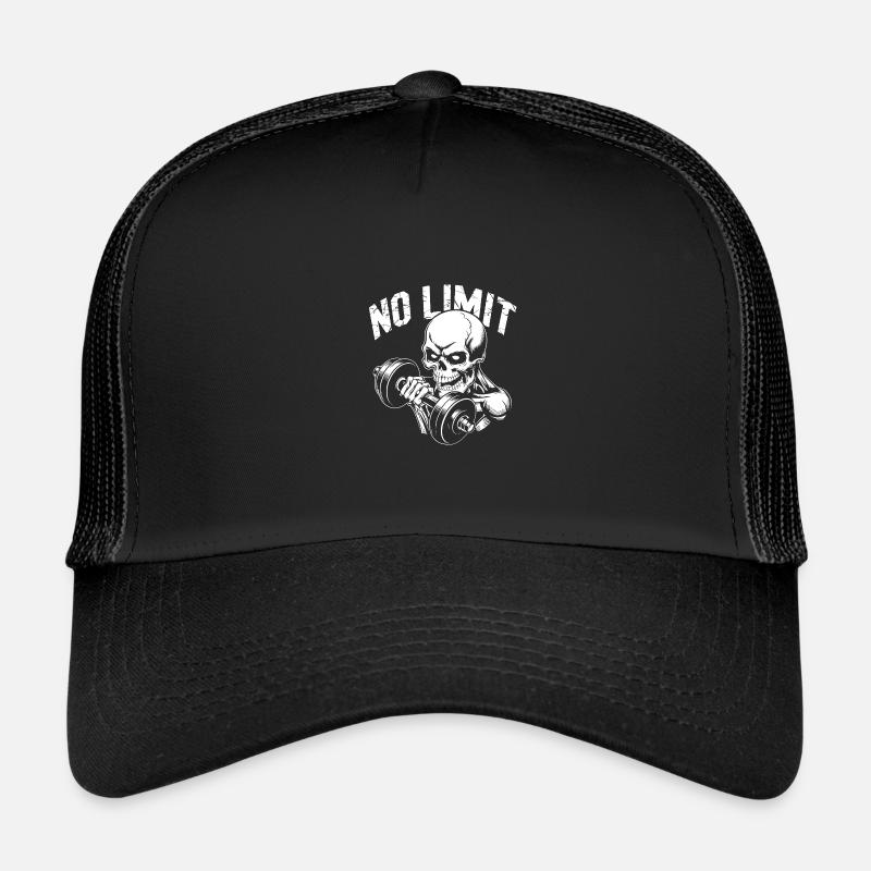 Bodybuilding Skull Workout and No Limit Trucker Cap