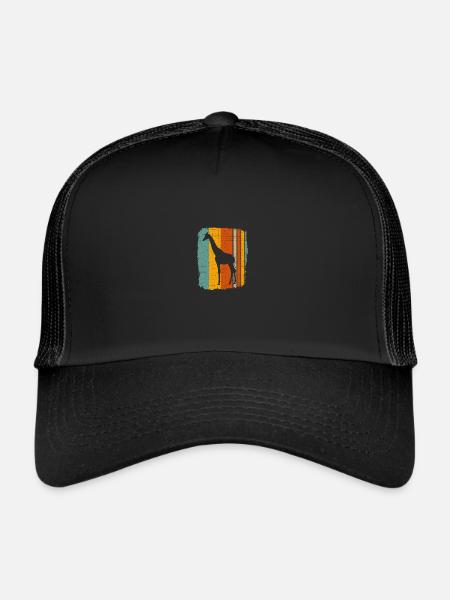 Girafe - Casquette trucker  - noir/noir - Devant