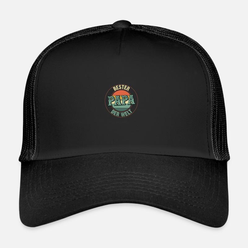 Bester Papa Der Welt Bester Papa Der Welt Best Dad - Trucker Cap - Schwarz/Schwarz