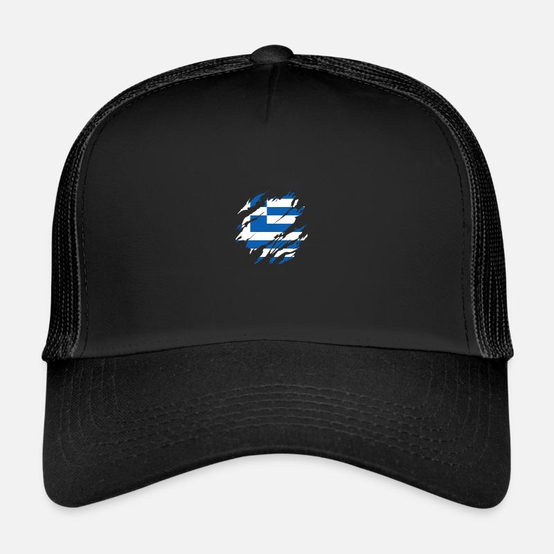 Grecs Grèce - Casquette trucker  - noir/noir