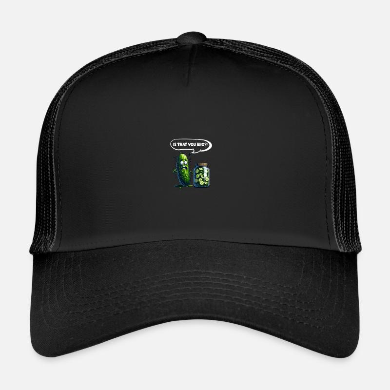 C’est toi mon frère ?! Cornichon de concombre Amateurs de concombre - Casquette trucker  - noir/noir