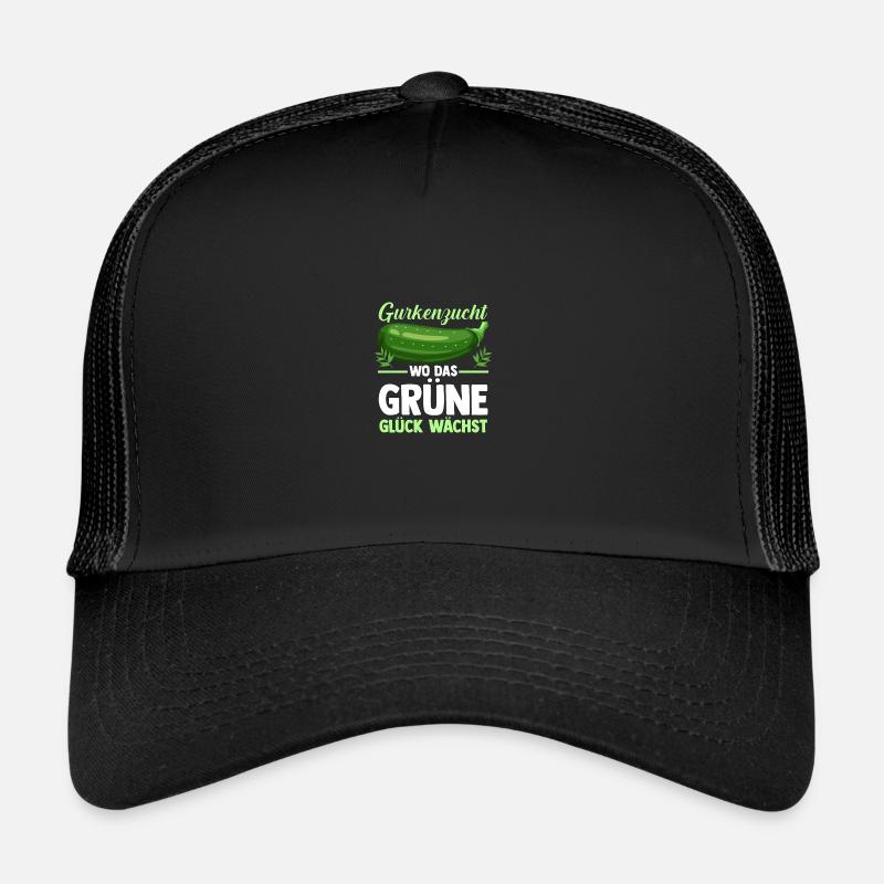 Gärtner Gurke Bauer Garten - Trucker Cap - Schwarz/Schwarz
