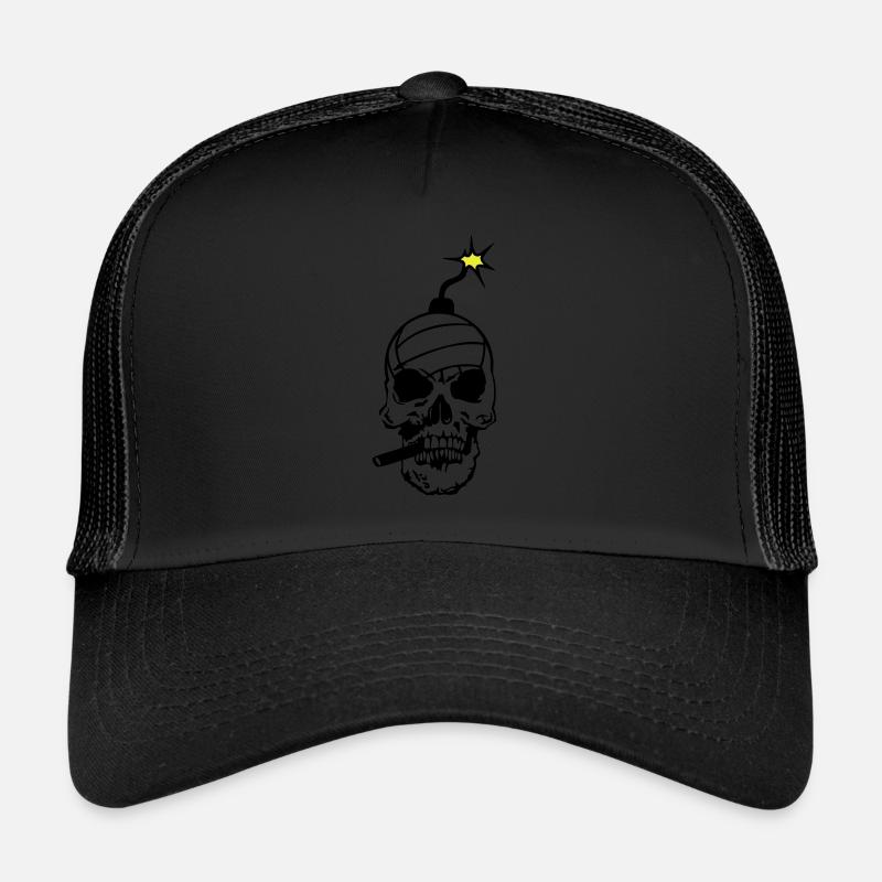 death head skull bomb volleyball dead9 Trucker Cap