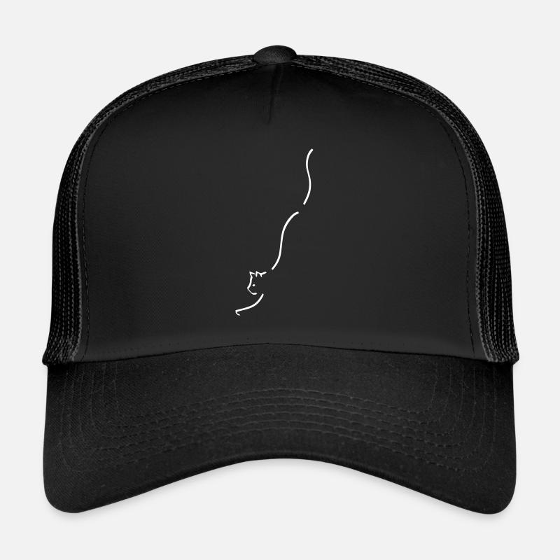 Silhouette de chat Casquette trucker 