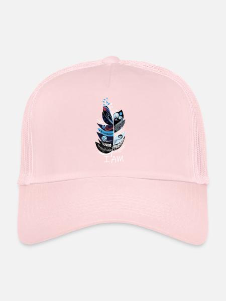 Plume - Casquette trucker  - rose pâle - Devant