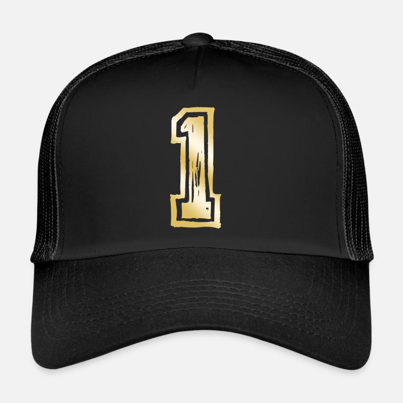 1 Number Gold Trucker Cap