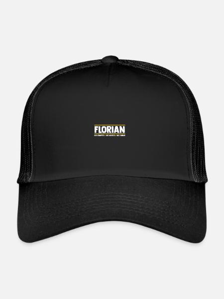 Florian - Trucker Cap - black/black - Front