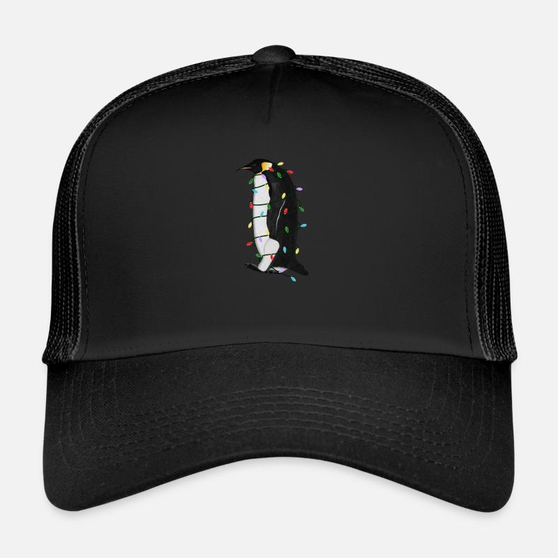 Penguin String Lights Christmas Bird Cap Trucker Cap