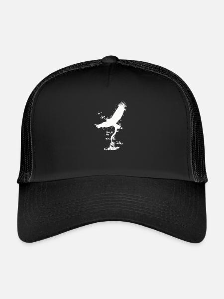 | d’aigle | des oiseaux Liberté | Encre - Casquette trucker  - noir/noir - Devant
