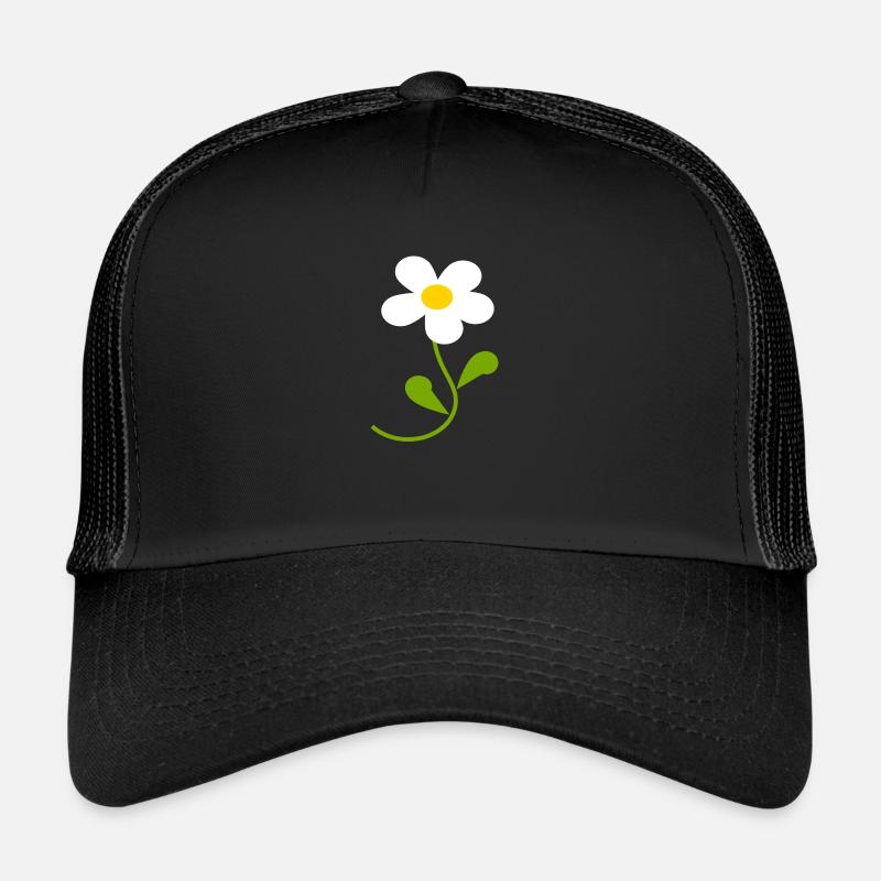 Fleur de marguerite blanche Fleurs blanches Fleurs blanches Casquette trucker 
