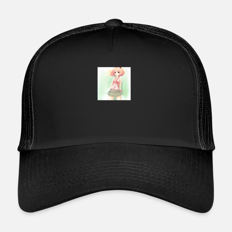 Anime - Trucker Cap - Schwarz/Schwarz