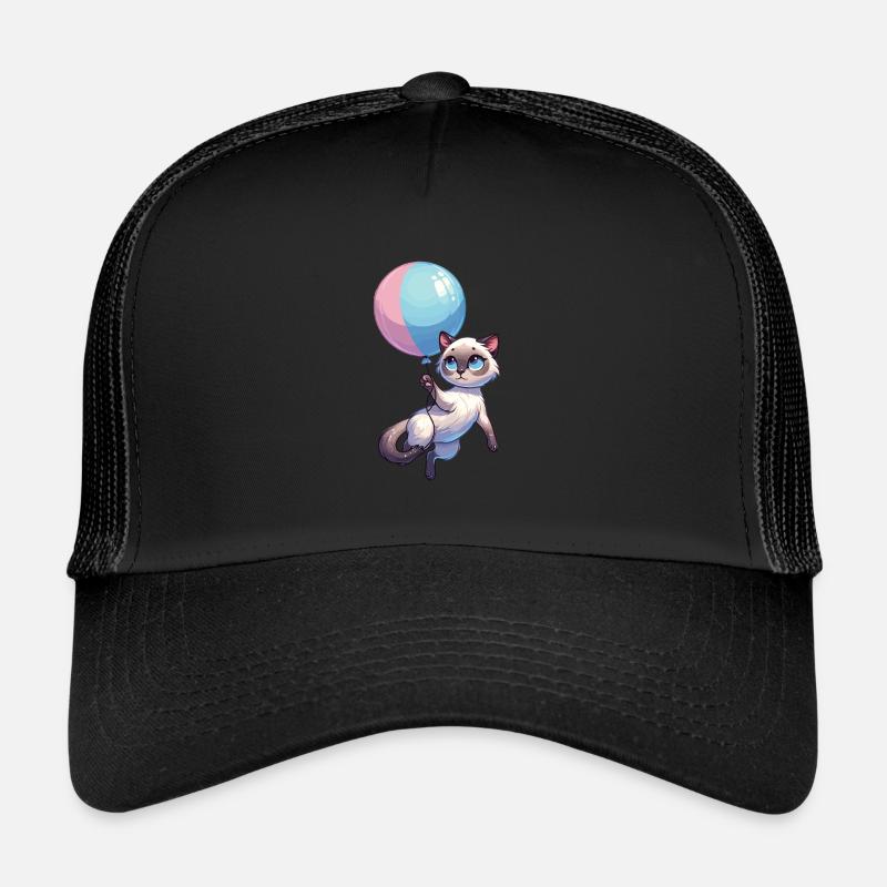 Katze mit Luftballon Trucker Cap