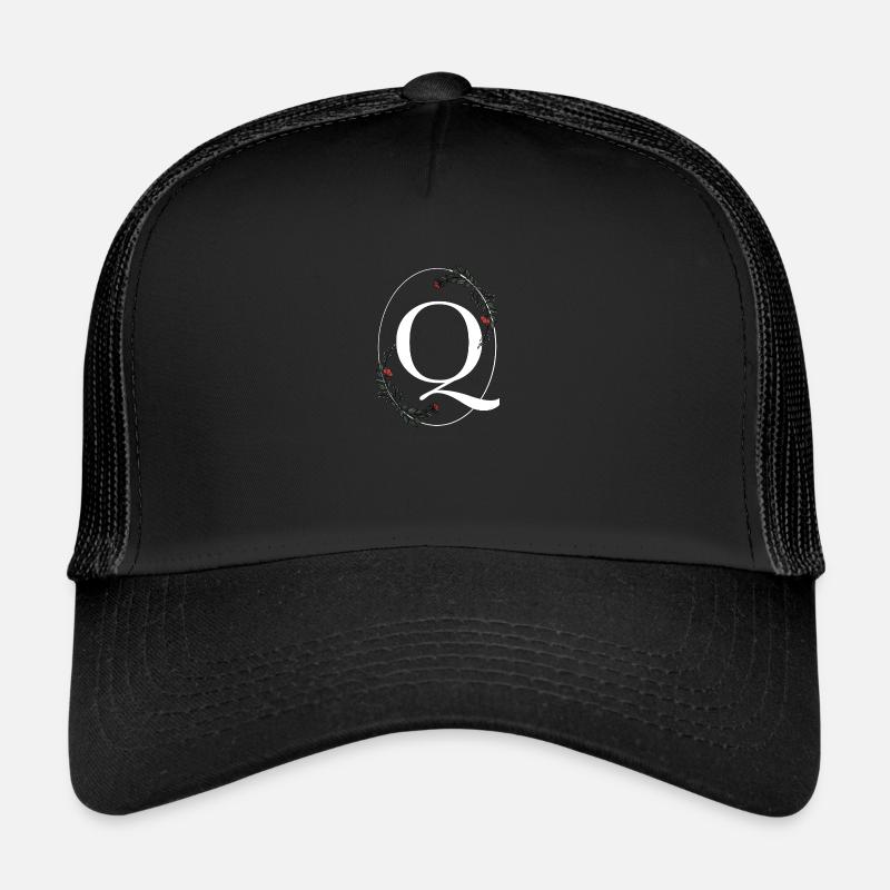 Lettre Q Casquette trucker 